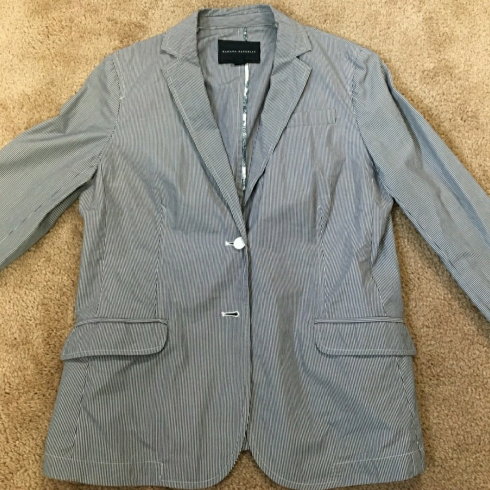 Banana Republic Striped Blazer M